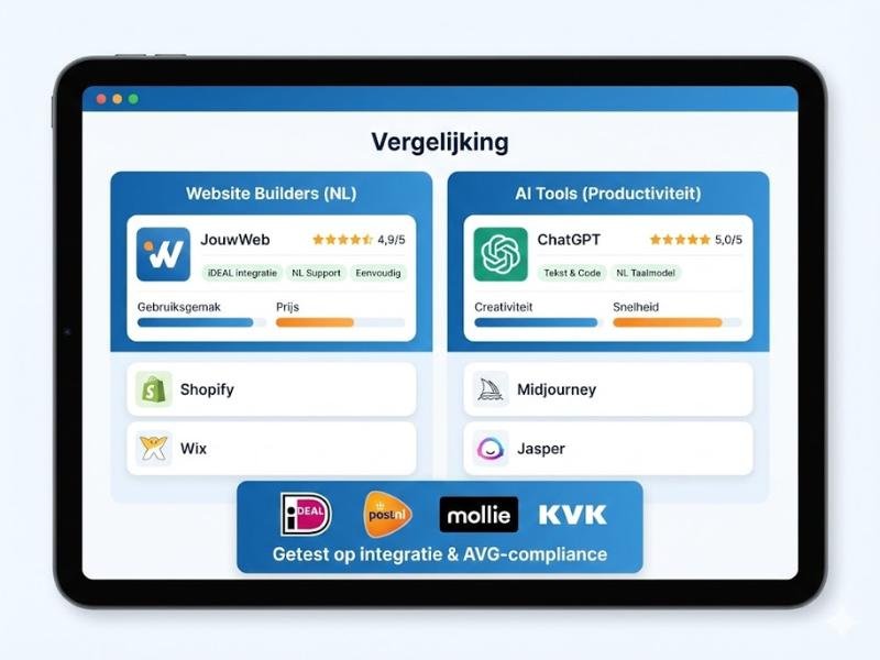 Overzicht van beste website builders en marketing tools Nederland
