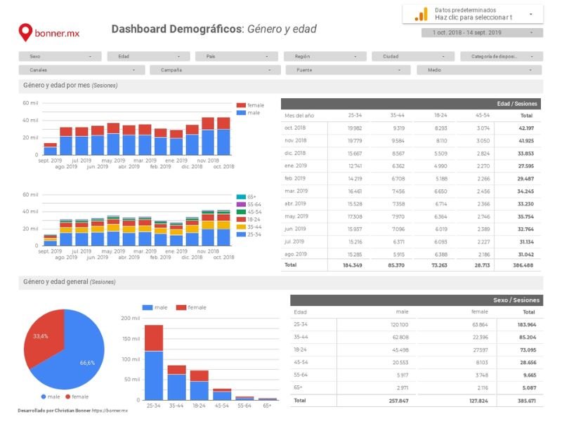 Looker Studio review dashboard voorbeeld met GA4 en Google Ads data